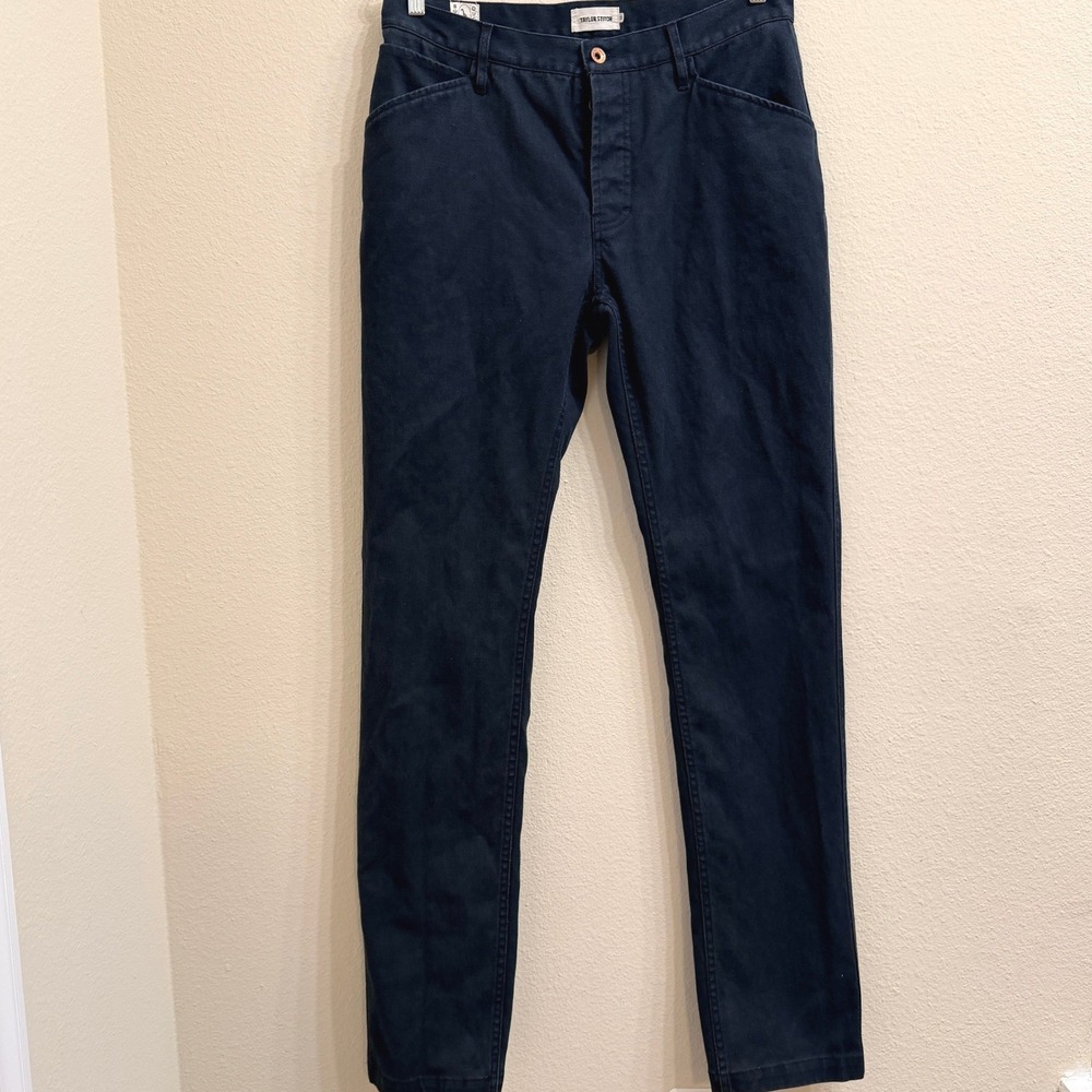 Taylor Stitch Camp Pants Men's Size 33x33 Black Canvas Boss Duck Hemp